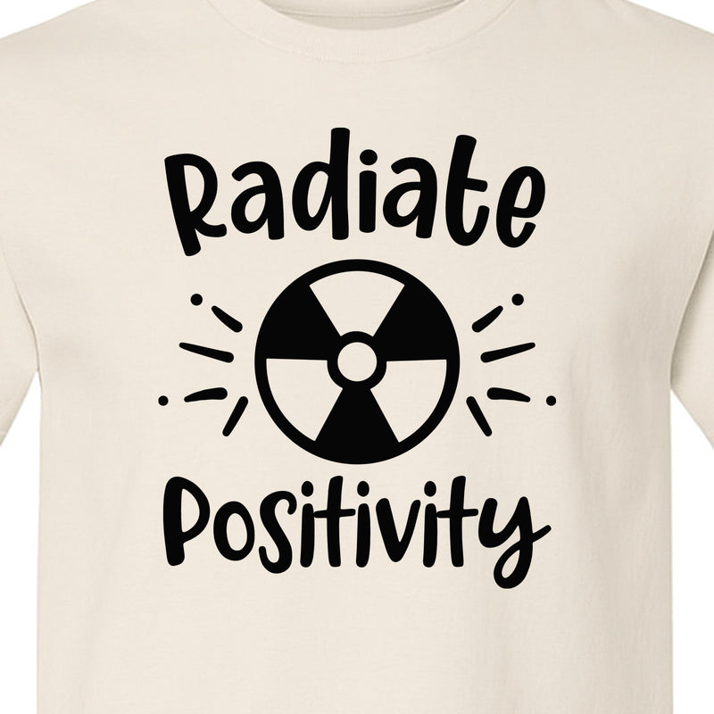 Radiate Positivity T-Shirt, Radiation Symbol Inspirational Graphic for Everyday Encouragement