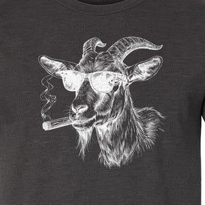 Goat T-Shirt, Sunglasses and Cigar Illustration for Funny Animal Graphic Fans