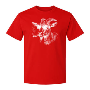 Goat T-Shirt, Sunglasses and Cigar Illustration for Funny Animal Graphic Fans
