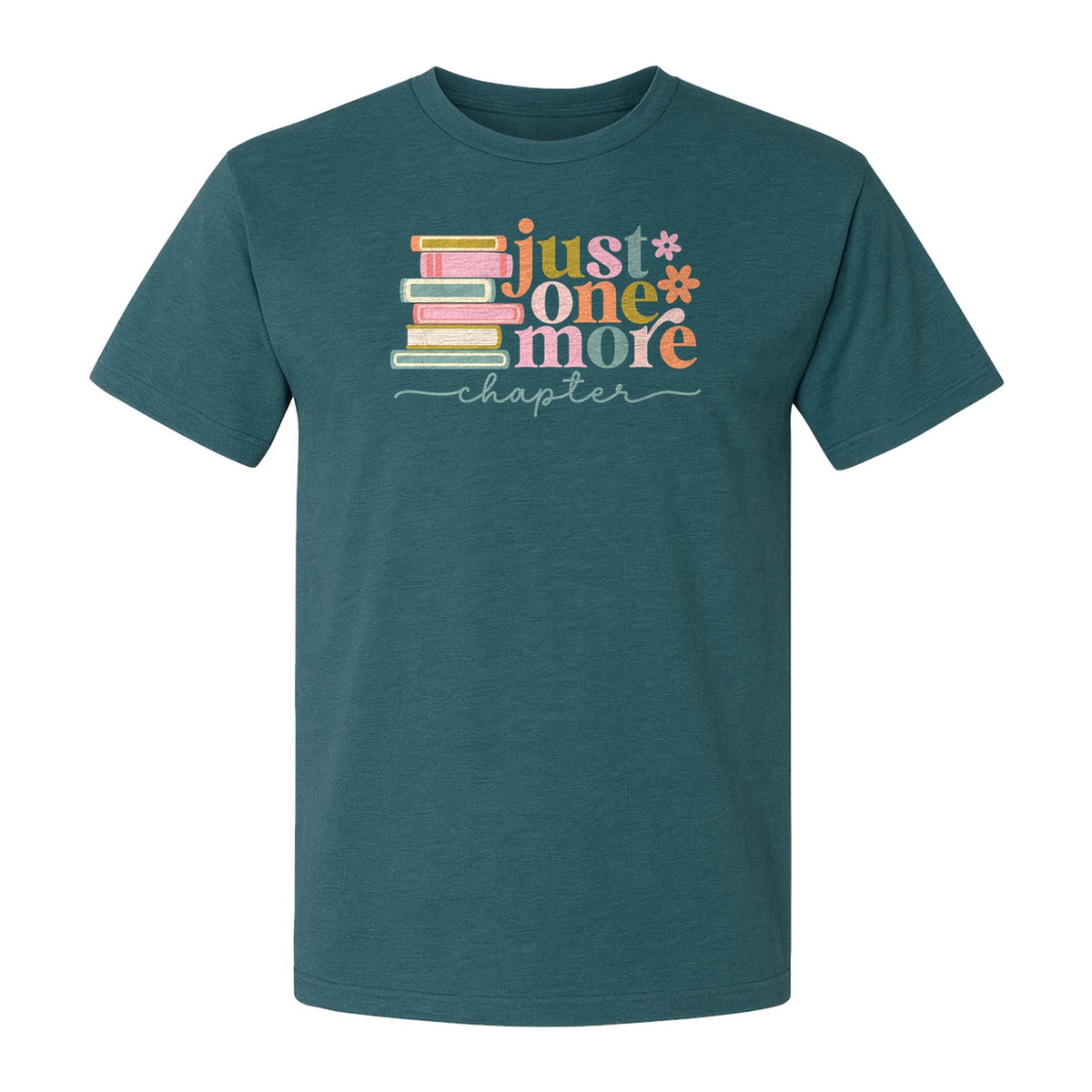 Book Lover T-Shirt, Just One More Chapter Reading Quote Graphic for Readers and Librarians