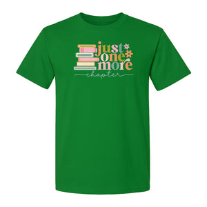 Book Lover T-Shirt, Just One More Chapter Reading Quote Graphic for Readers and Librarians