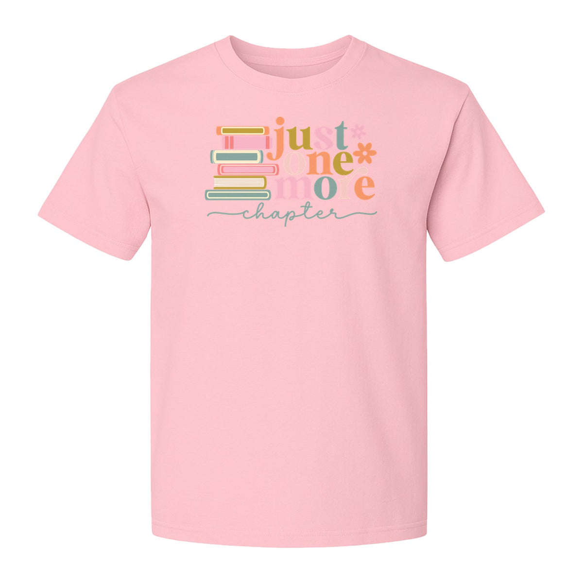 Book Lover T-Shirt, Just One More Chapter Reading Quote Graphic for Readers and Librarians