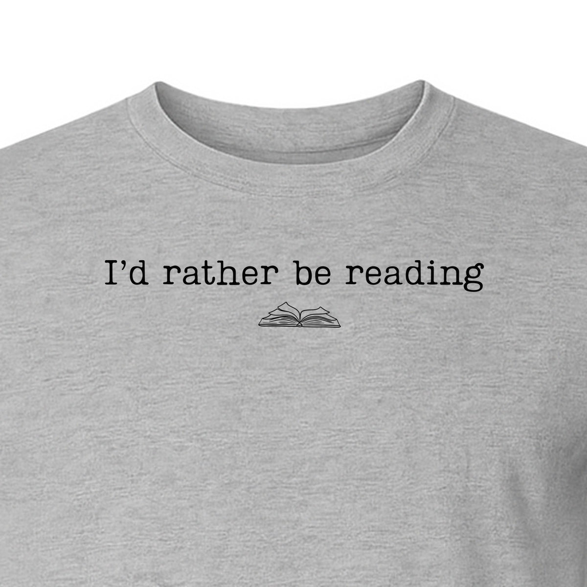 Bookworm T-Shirt, I'd Rather Be Reading Graphic Tee for Librarians, Book Club Members and Introverts