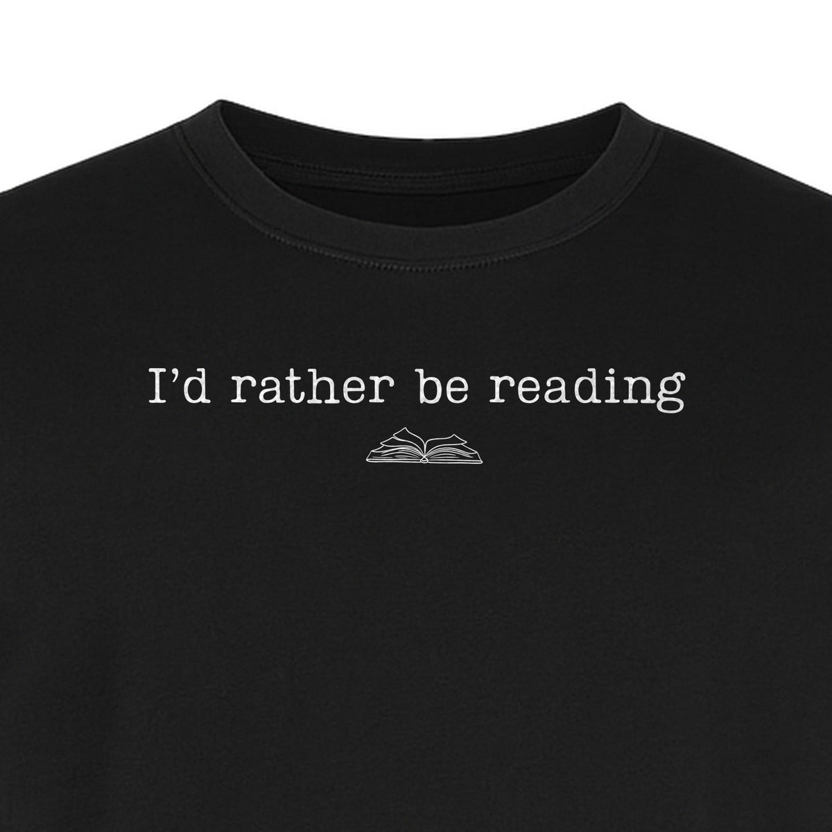 Bookworm T-Shirt, I'd Rather Be Reading Graphic Tee for Librarians, Book Club Members and Introverts