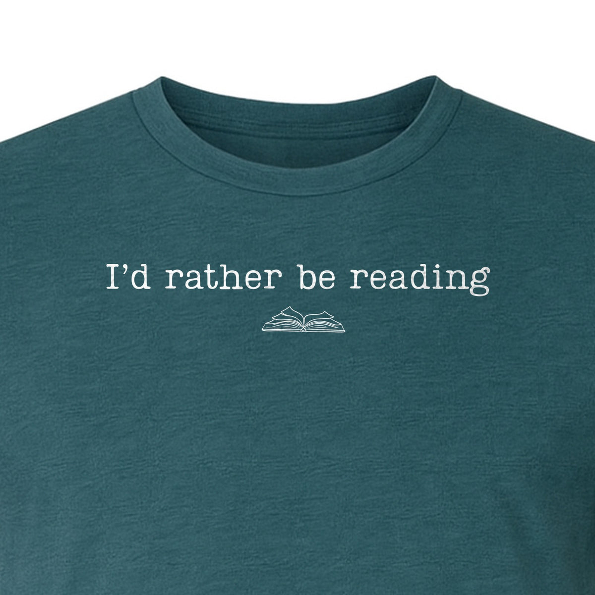 Bookworm T-Shirt, I'd Rather Be Reading Graphic Tee for Librarians, Book Club Members and Introverts