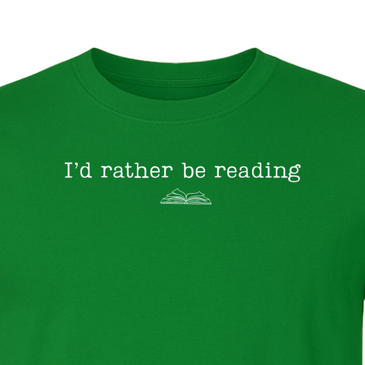 Bookworm T-Shirt, I'd Rather Be Reading Graphic Tee for Librarians, Book Club Members and Introverts