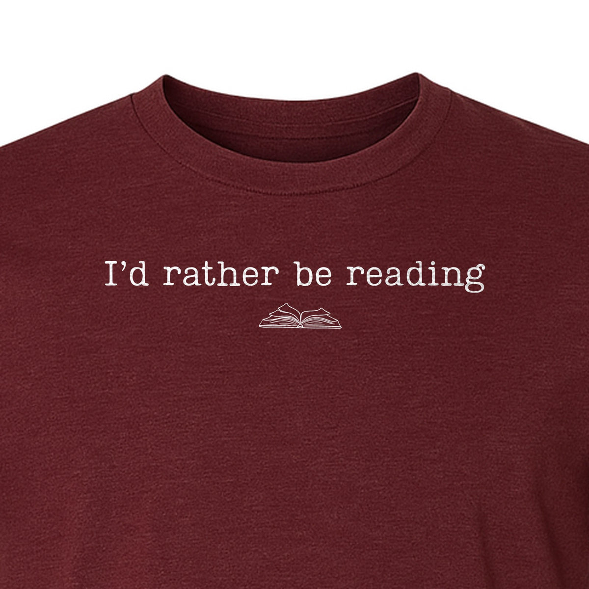 Bookworm T-Shirt, I'd Rather Be Reading Graphic Tee for Librarians, Book Club Members and Introverts