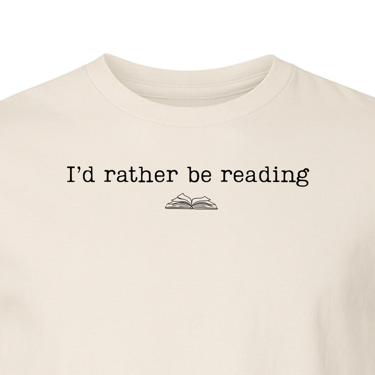 Bookworm T-Shirt, I'd Rather Be Reading Graphic Tee for Librarians, Book Club Members and Introverts