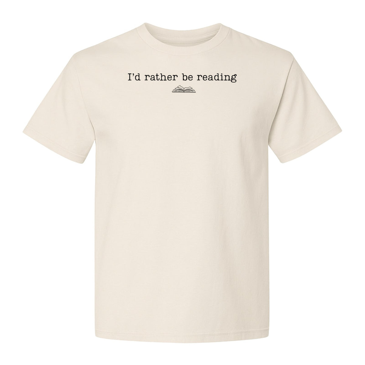 Bookworm T-Shirt, I'd Rather Be Reading Graphic Tee for Librarians, Book Club Members and Introverts