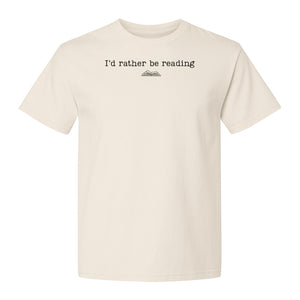 Bookworm T-Shirt, I'd Rather Be Reading Graphic Tee for Librarians, Book Club Members and Introverts
