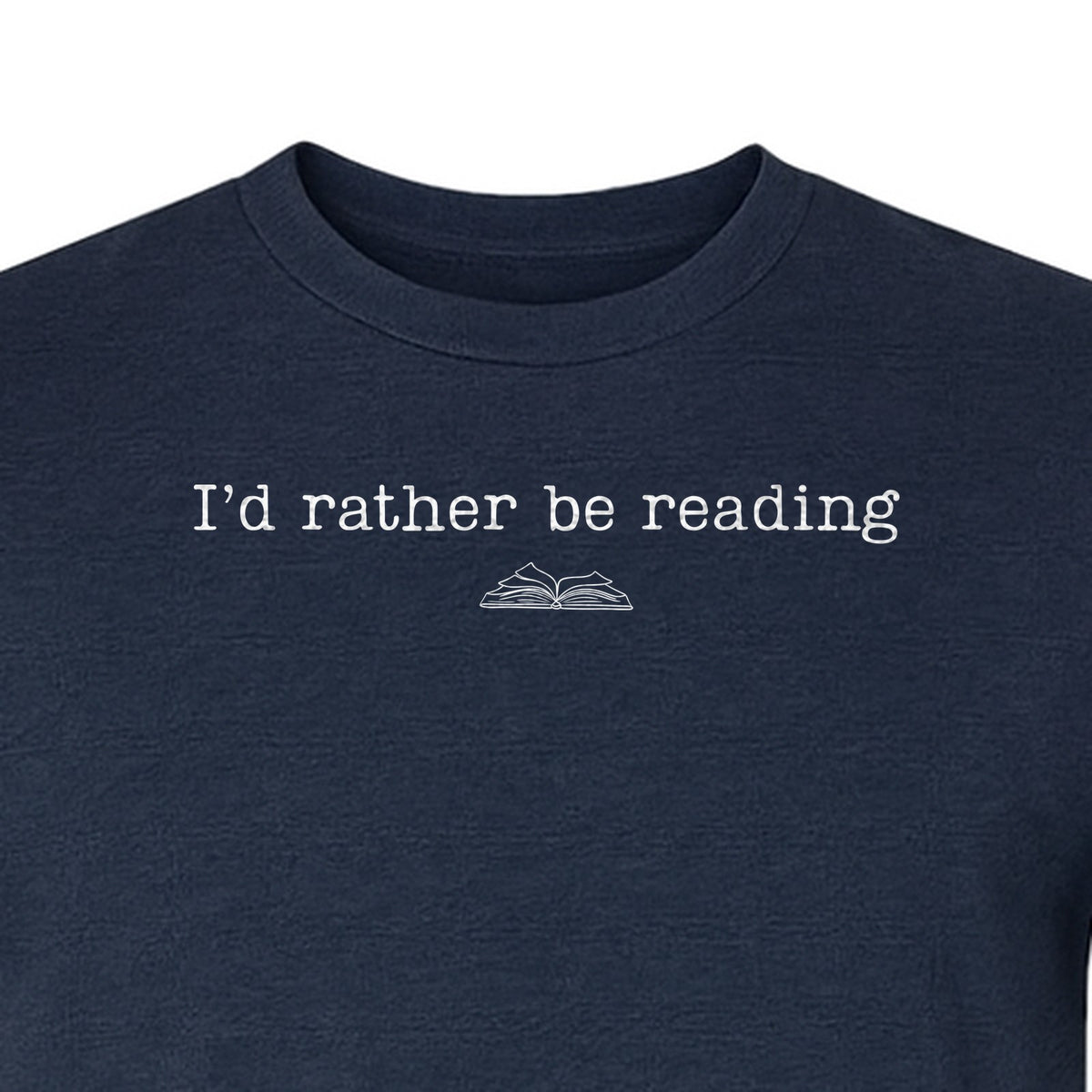 Bookworm T-Shirt, I'd Rather Be Reading Graphic Tee for Librarians, Book Club Members and Introverts