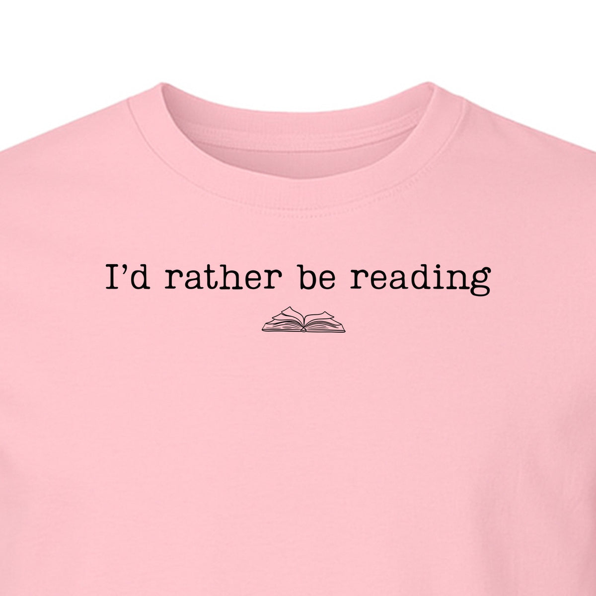 Bookworm T-Shirt, I'd Rather Be Reading Graphic Tee for Librarians, Book Club Members and Introverts