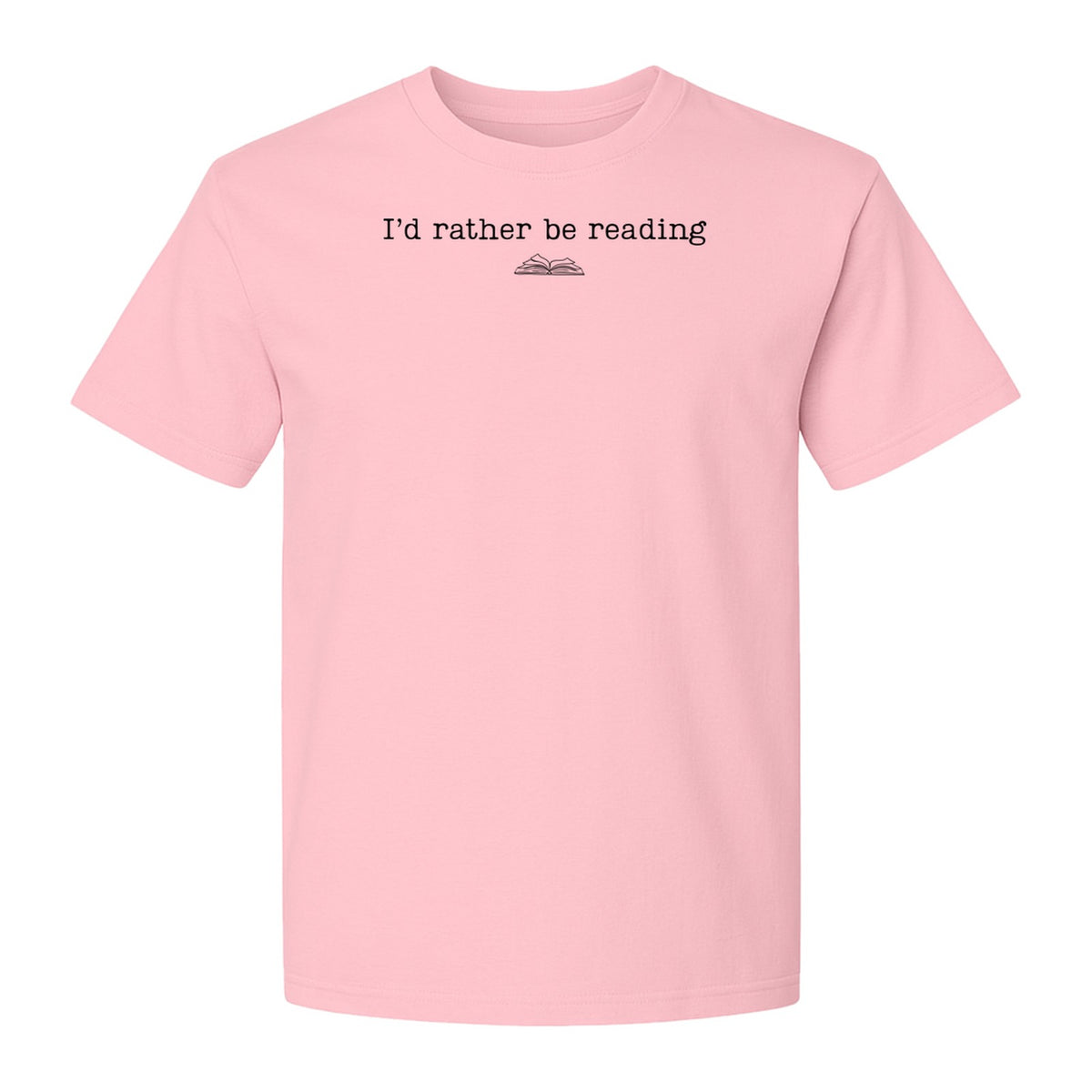 Bookworm T-Shirt, I'd Rather Be Reading Graphic Tee for Librarians, Book Club Members and Introverts