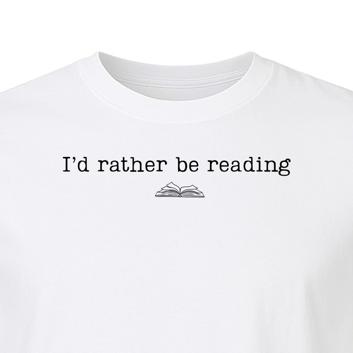 Bookworm T-Shirt, I'd Rather Be Reading Graphic Tee for Librarians, Book Club Members and Introverts
