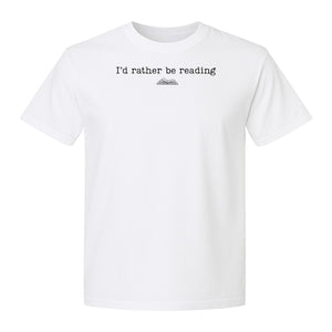 Bookworm T-Shirt, I'd Rather Be Reading Graphic Tee for Librarians, Book Club Members and Introverts