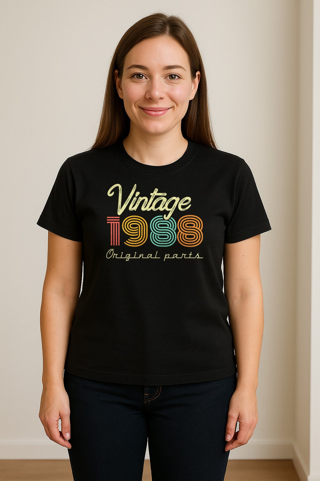 Vintage 1988 Birthday T-Shirt, Original Parts Retro Birth Year Gift for Men and Women