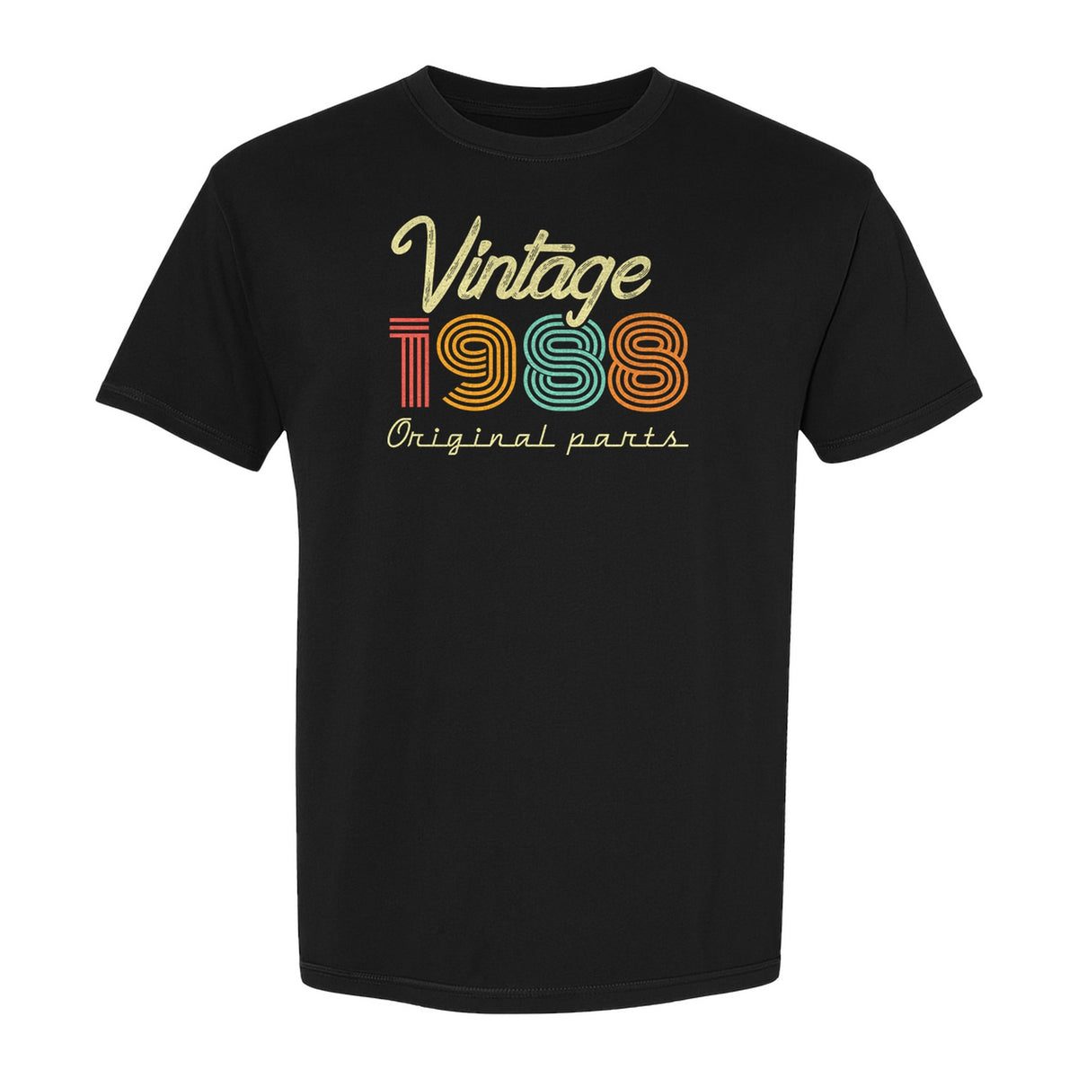 Vintage 1988 Birthday T-Shirt, Original Parts Retro Birth Year Gift for Men and Women