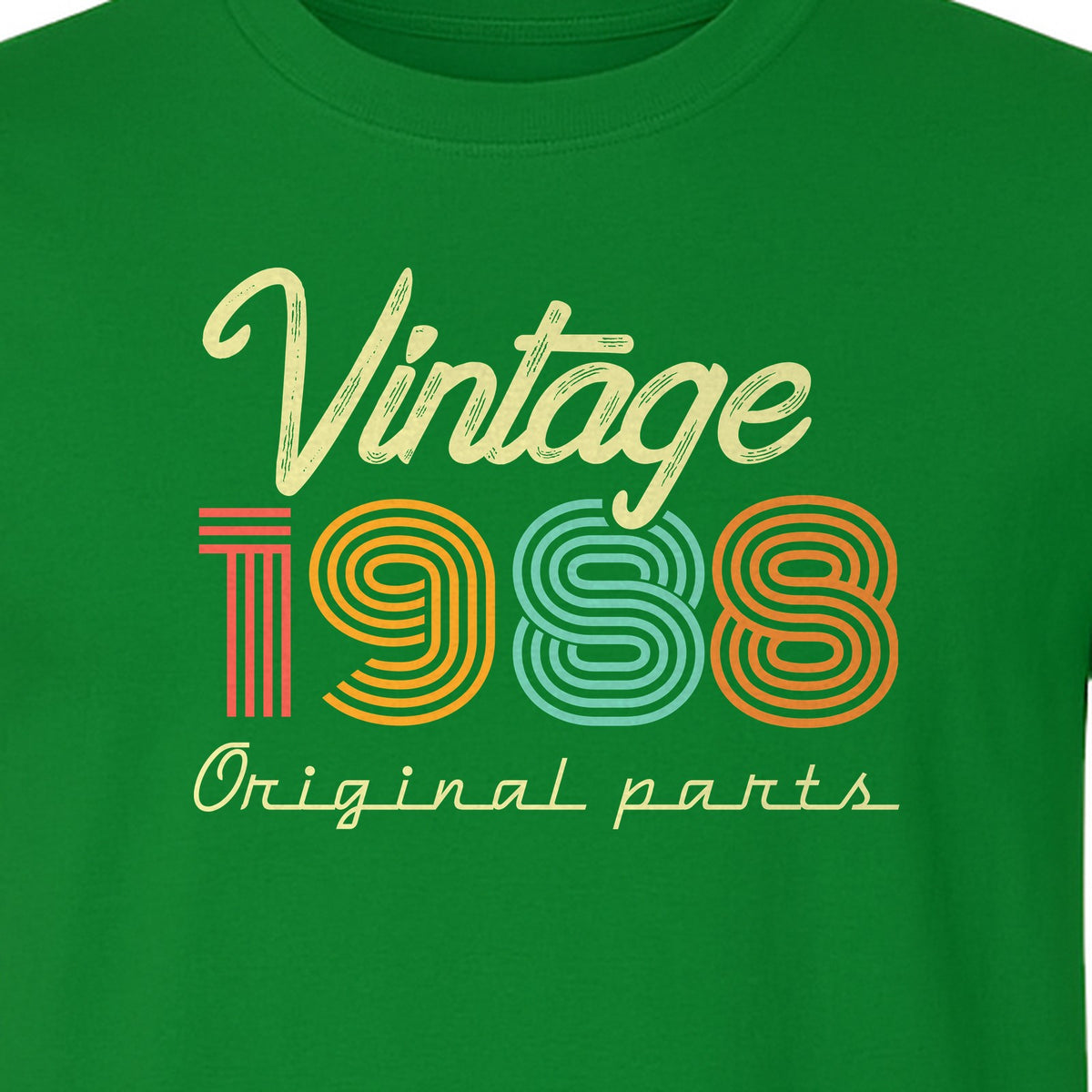 Vintage 1988 Birthday T-Shirt, Original Parts Retro Birth Year Gift for Men and Women