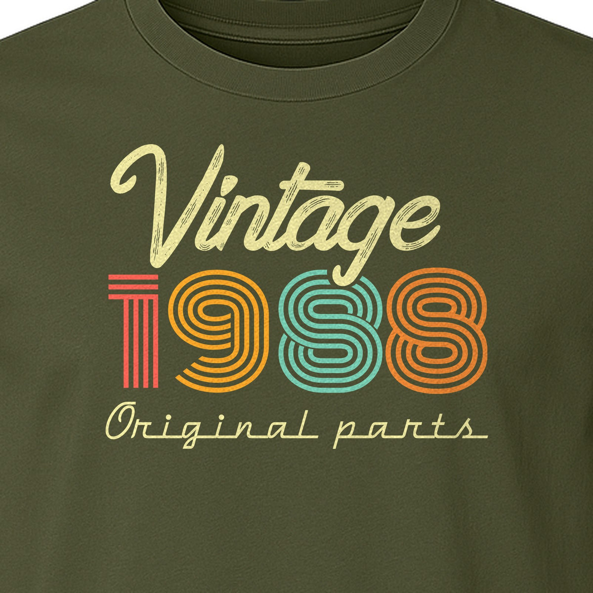 Vintage 1988 Birthday T-Shirt, Original Parts Retro Birth Year Gift for Men and Women