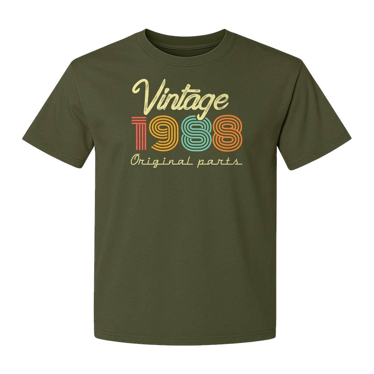 Vintage 1988 Birthday T-Shirt, Original Parts Retro Birth Year Gift for Men and Women