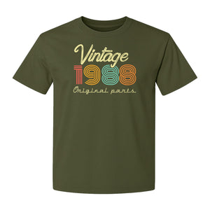 Vintage 1988 Birthday T-Shirt, Original Parts Retro Birth Year Gift for Men and Women
