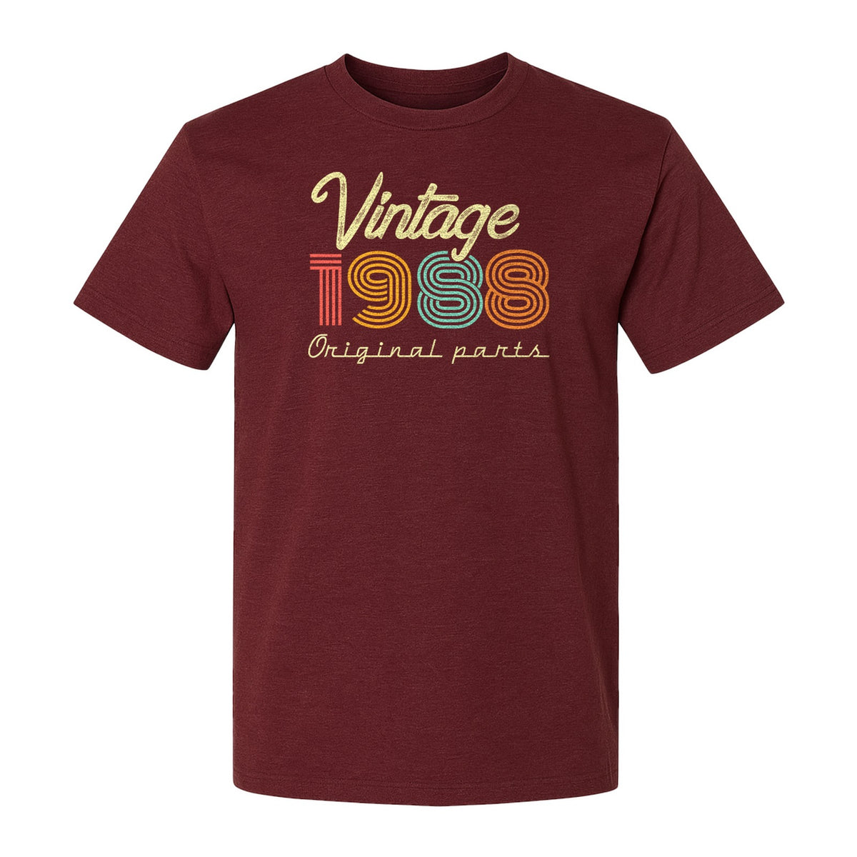 Vintage 1988 Birthday T-Shirt, Original Parts Retro Birth Year Gift for Men and Women