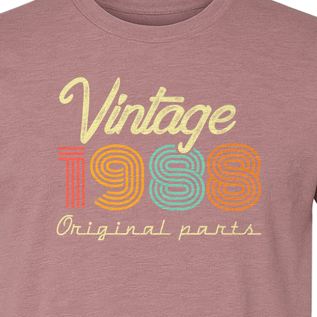 Vintage 1988 Birthday T-Shirt, Original Parts Retro Birth Year Gift for Men and Women