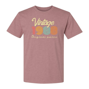 Vintage 1988 Birthday T-Shirt, Original Parts Retro Birth Year Gift for Men and Women