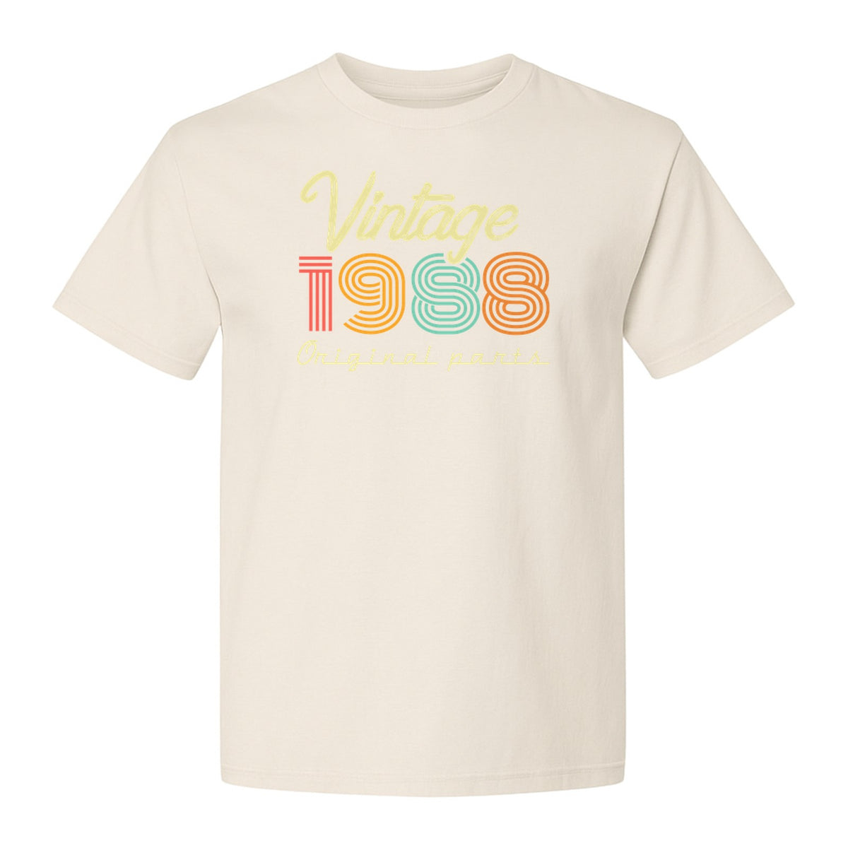 Vintage 1988 Birthday T-Shirt, Original Parts Retro Birth Year Gift for Men and Women