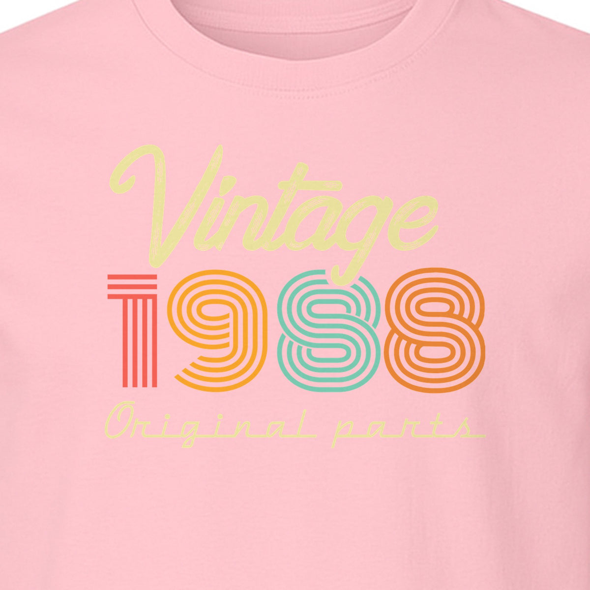 Vintage 1988 Birthday T-Shirt, Original Parts Retro Birth Year Gift for Men and Women