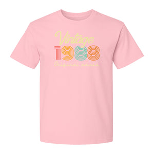 Vintage 1988 Birthday T-Shirt, Original Parts Retro Birth Year Gift for Men and Women
