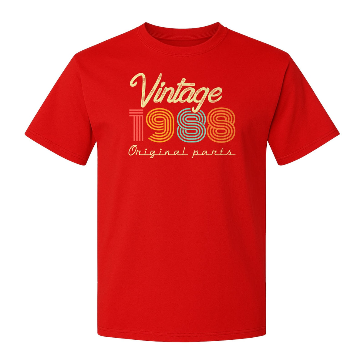 Vintage 1988 Birthday T-Shirt, Original Parts Retro Birth Year Gift for Men and Women