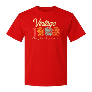 Vintage 1988 Birthday T-Shirt, Original Parts Retro Birth Year Gift for Men and Women