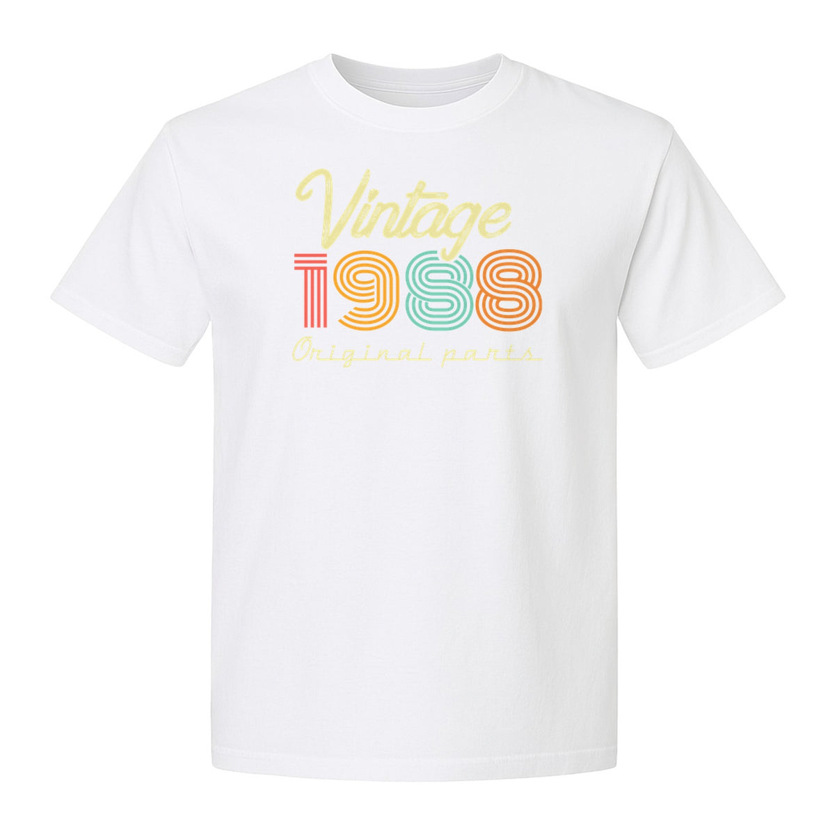 Vintage 1988 Birthday T-Shirt, Original Parts Retro Birth Year Gift for Men and Women