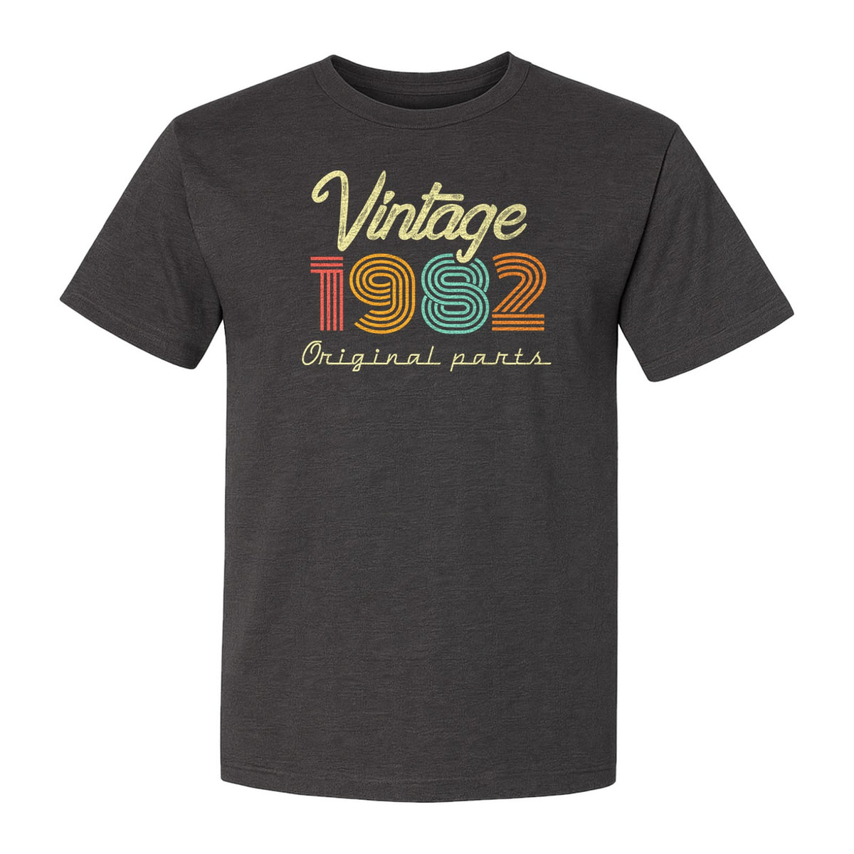 1982 Birthday T-Shirt, Vintage Original Parts Retro Year Graphic for Adult Milestone Celebrations
