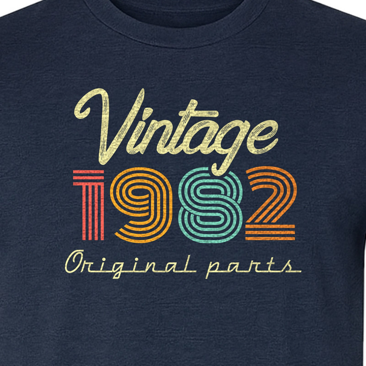 1982 Birthday T-Shirt, Vintage Original Parts Retro Year Graphic for Adult Milestone Celebrations