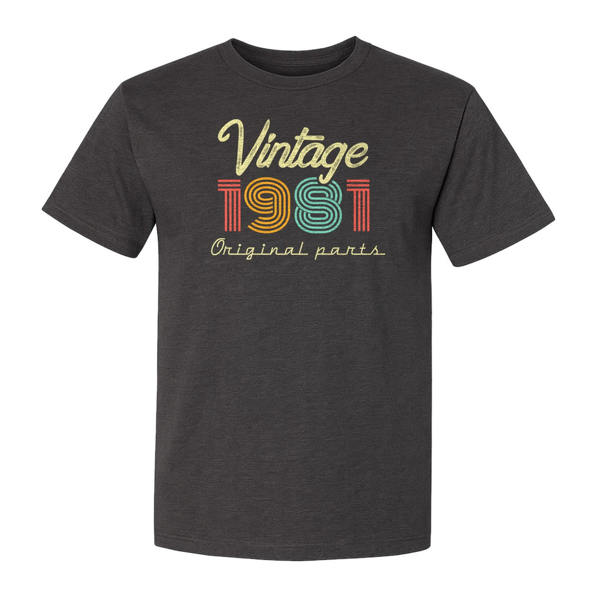 Vintage 1981 T-Shirt, Original Parts Retro Birthday Gift for Men and Women