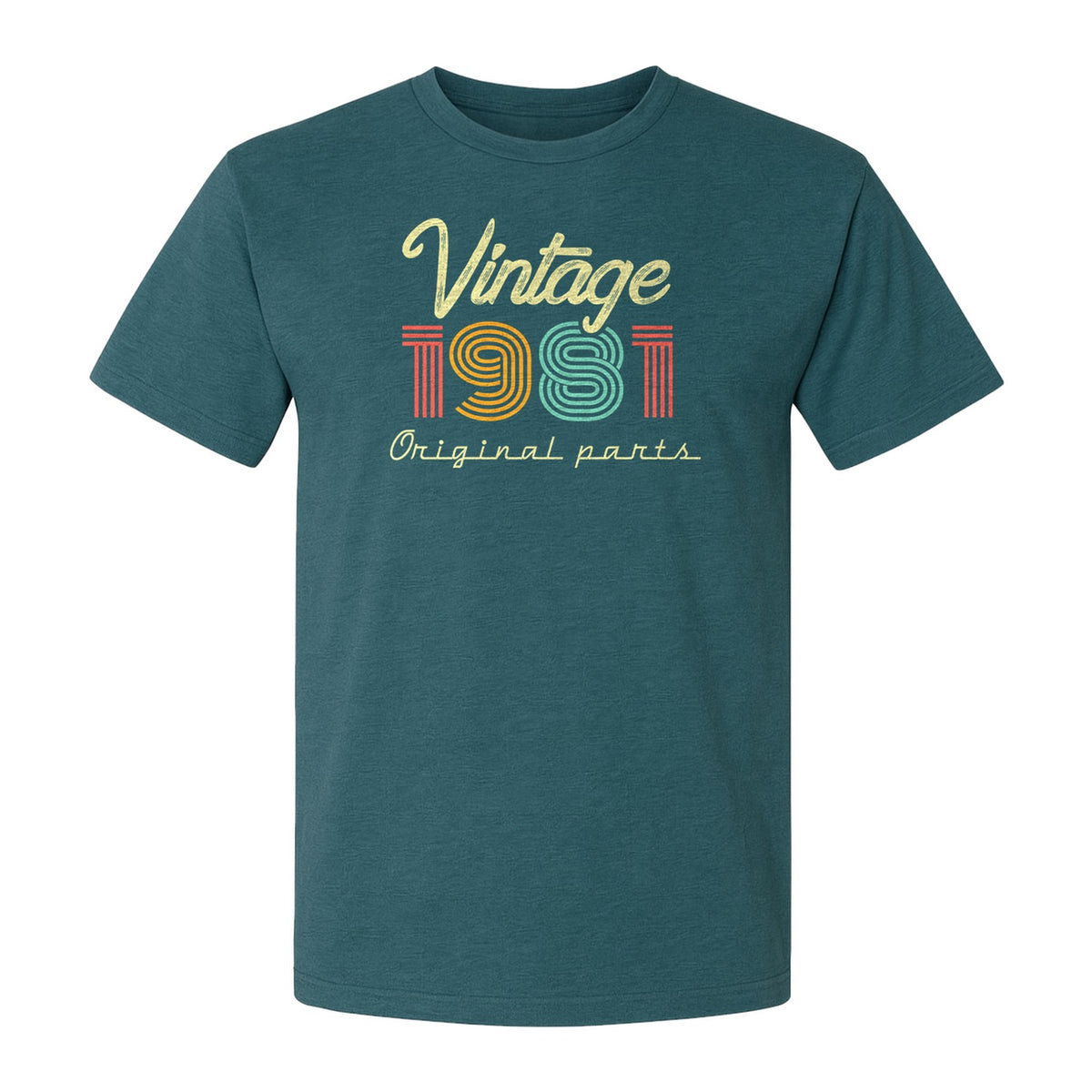 Vintage 1981 T-Shirt, Original Parts Retro Birthday Gift for Men and Women