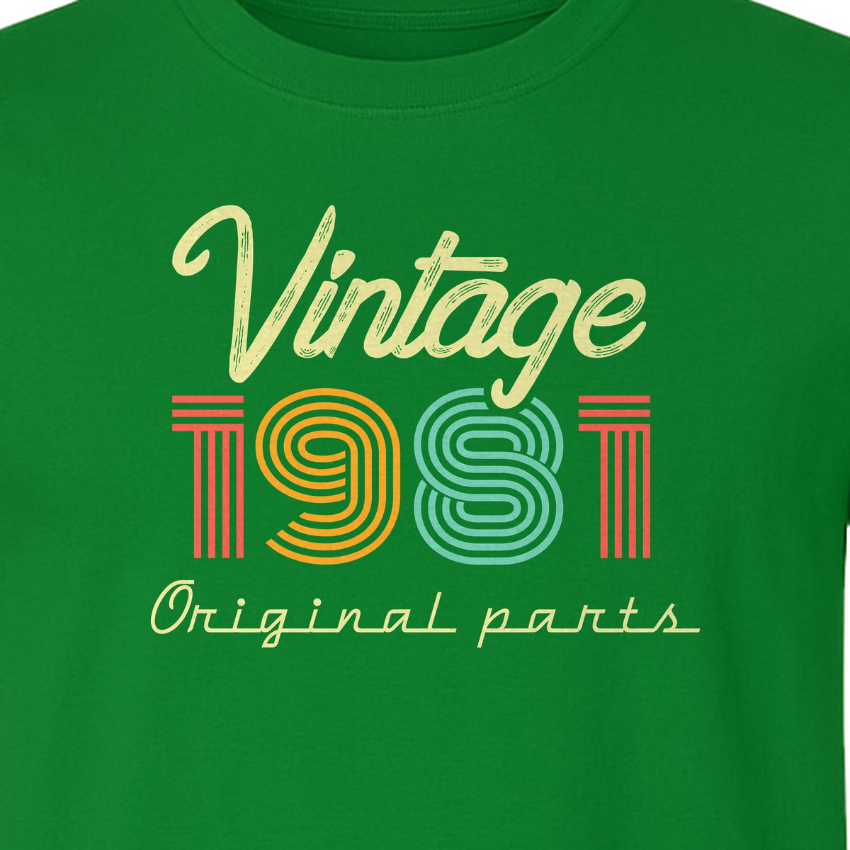 Vintage 1981 T-Shirt, Original Parts Retro Birthday Gift for Men and Women