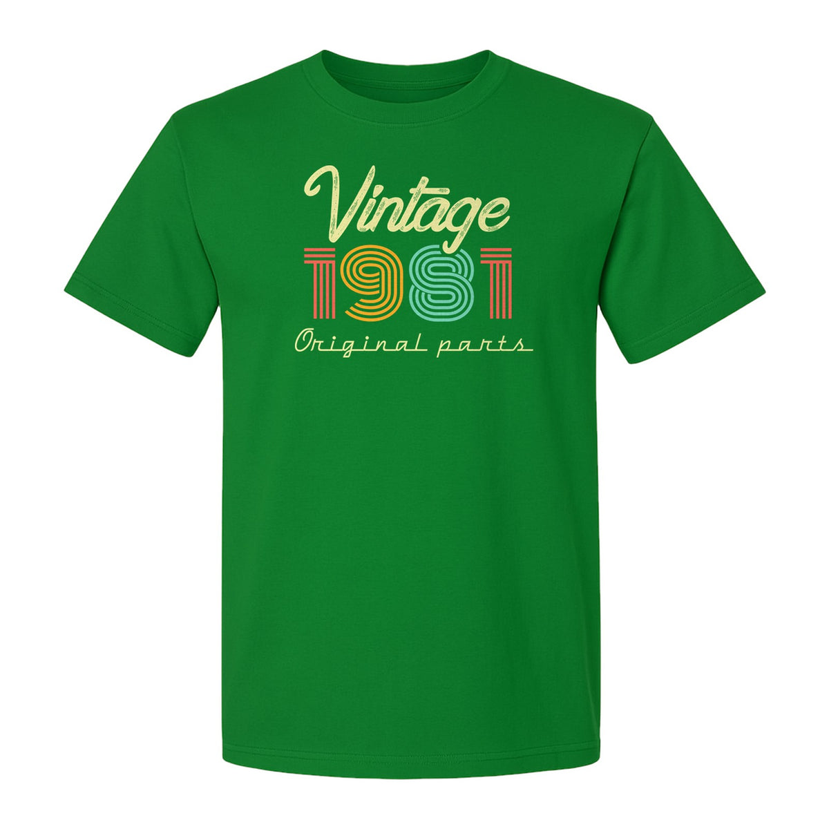 Vintage 1981 T-Shirt, Original Parts Retro Birthday Gift for Men and Women