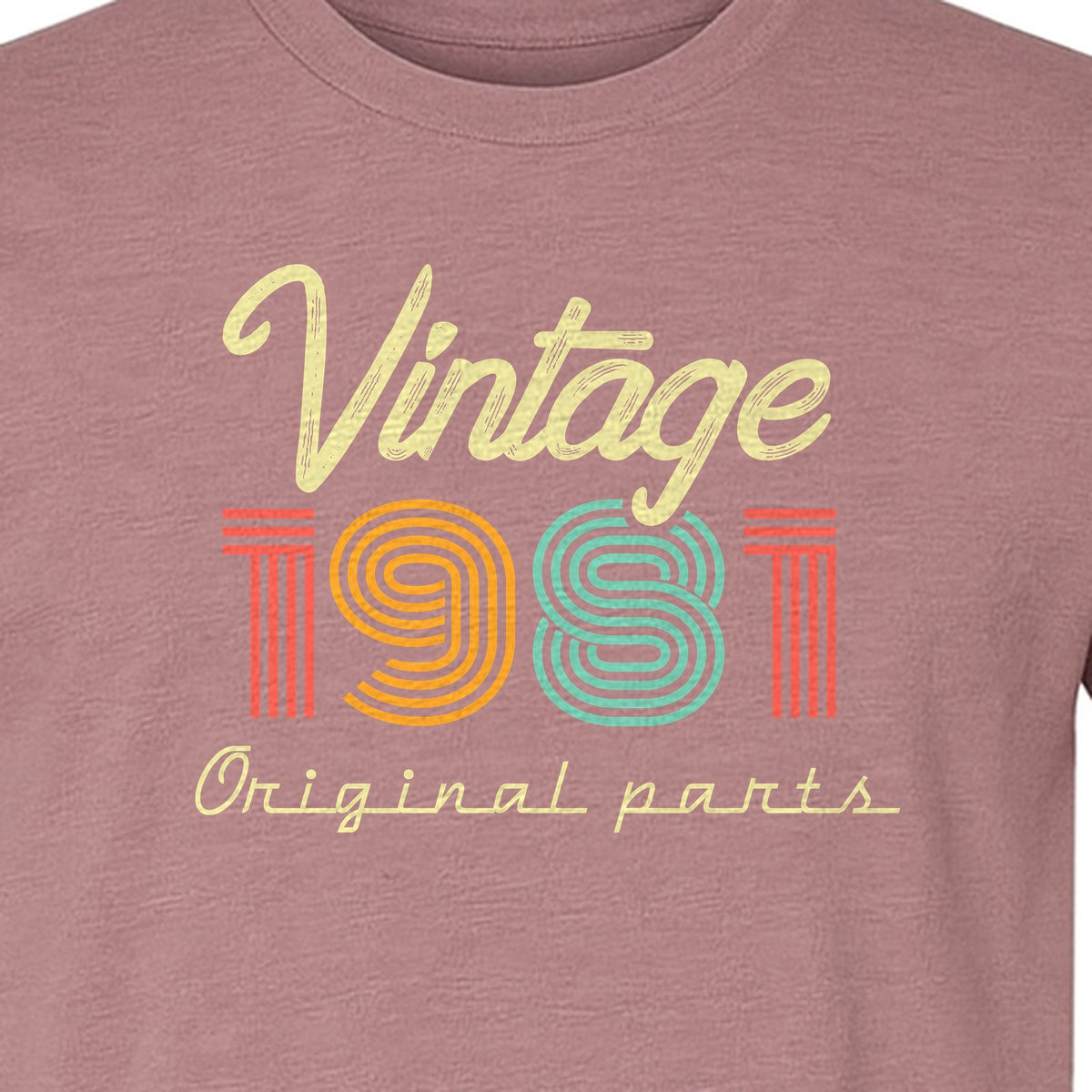 Vintage 1981 T-Shirt, Original Parts Retro Birthday Gift for Men and Women