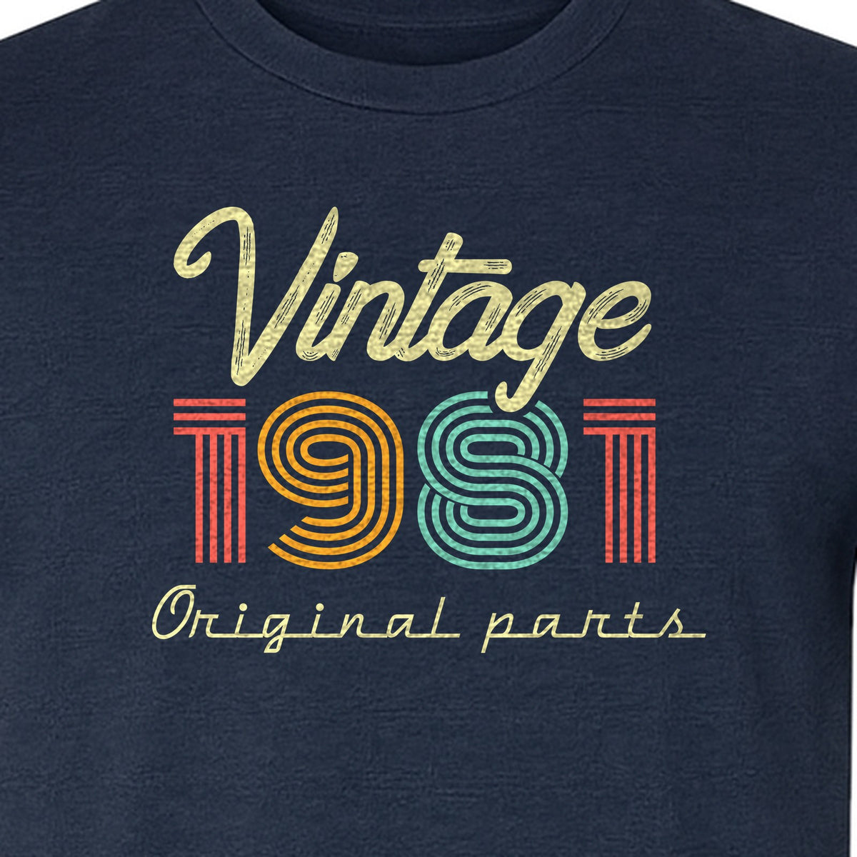 Vintage 1981 T-Shirt, Original Parts Retro Birthday Gift for Men and Women