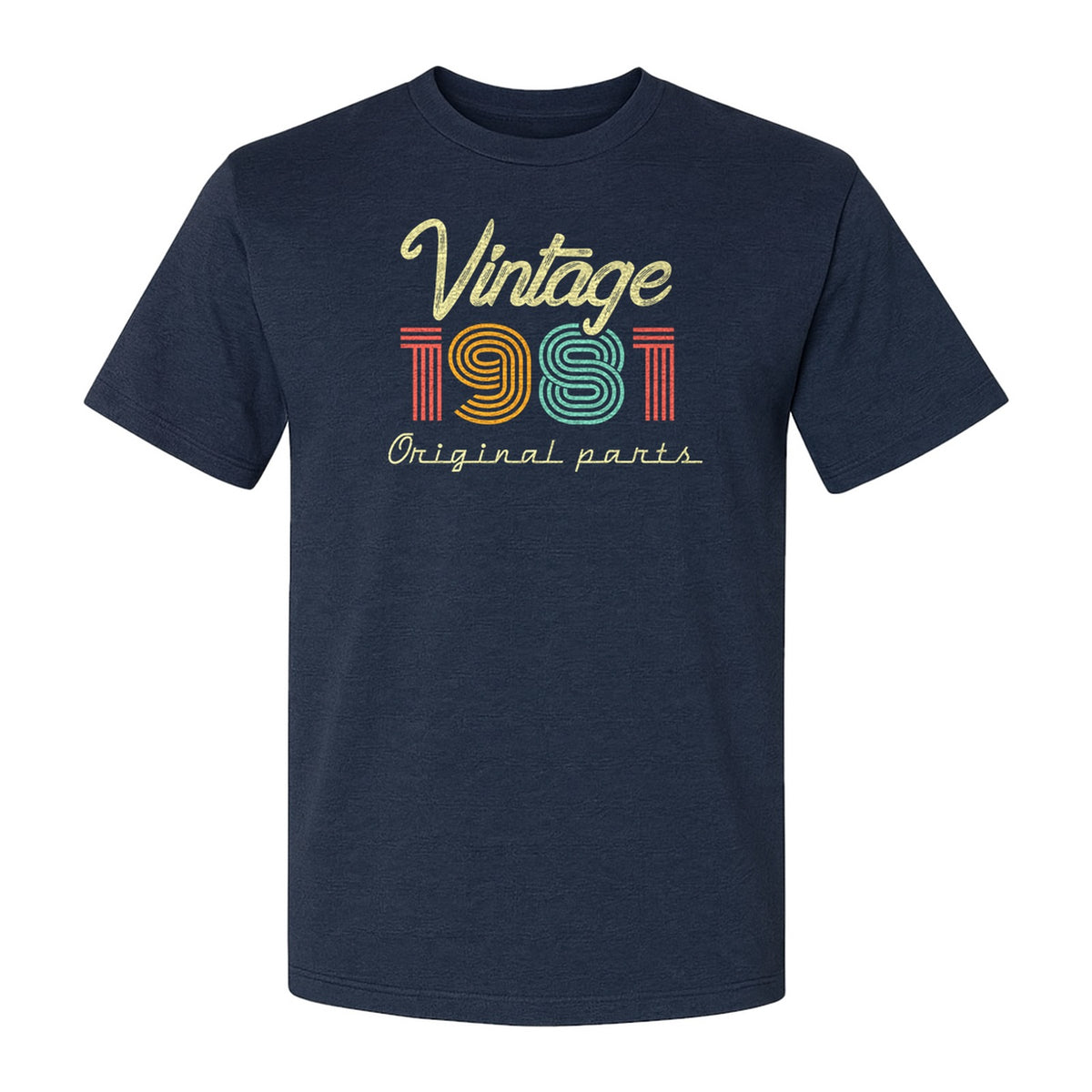 Vintage 1981 T-Shirt, Original Parts Retro Birthday Gift for Men and Women