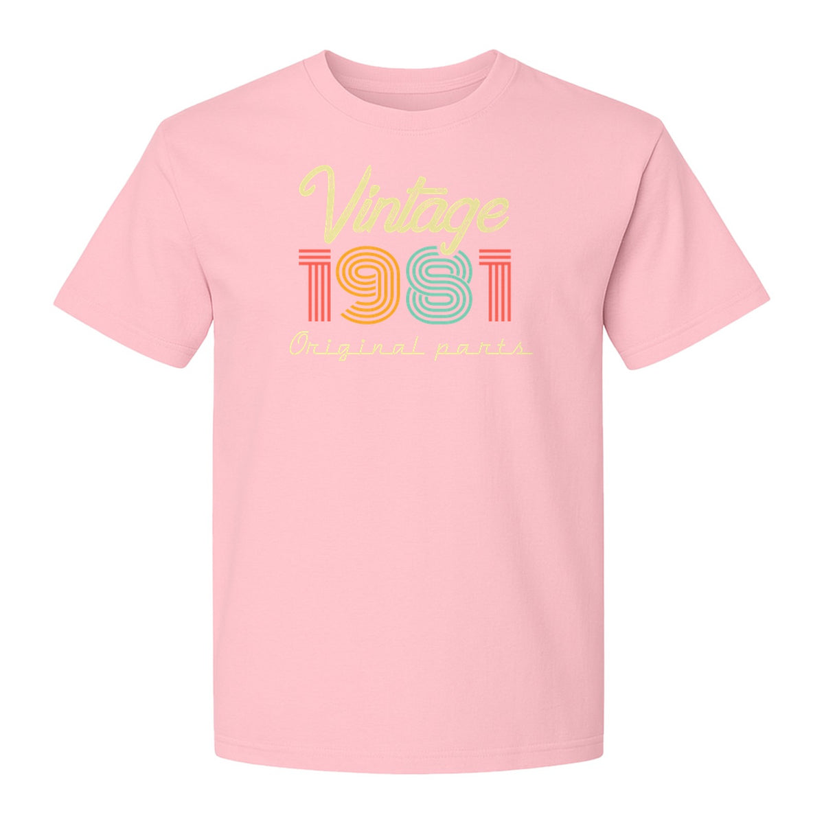 Vintage 1981 T-Shirt, Original Parts Retro Birthday Gift for Men and Women