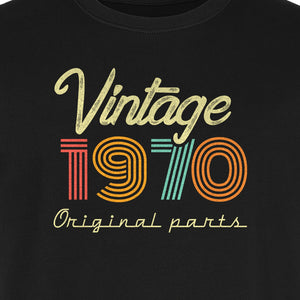 1970 Birthday T-Shirt, Vintage Original Parts Retro Birth Year Gift for Men and Women