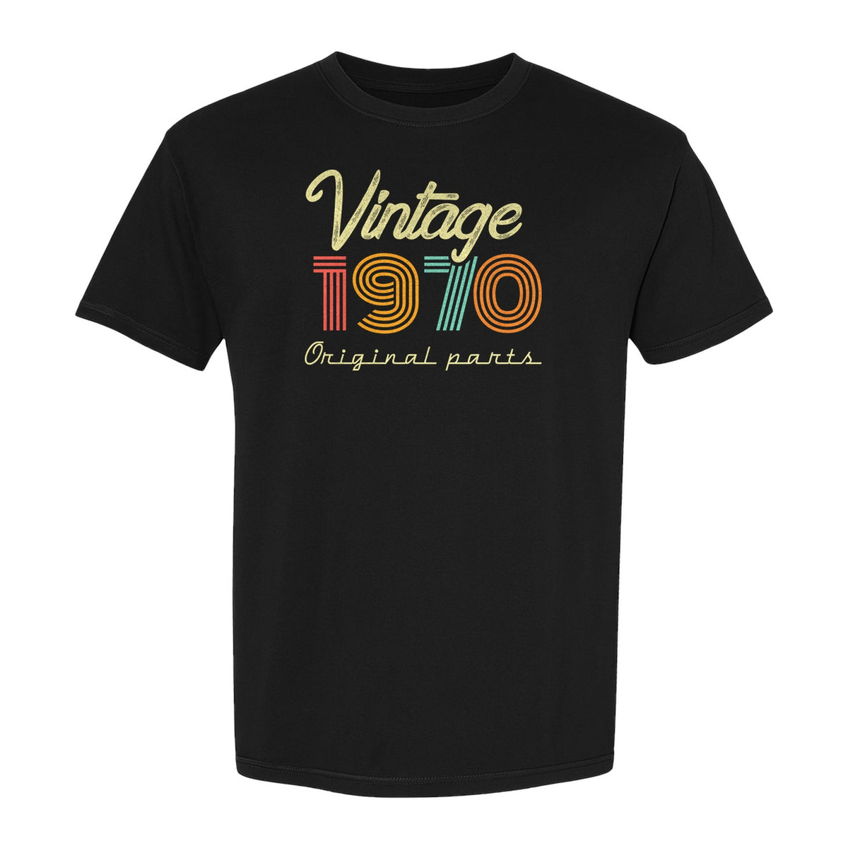 1970 Birthday T-Shirt, Vintage Original Parts Retro Birth Year Gift for Men and Women