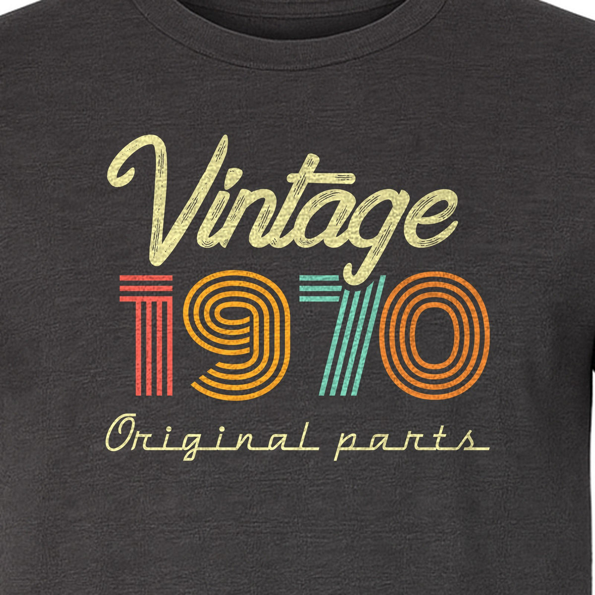 1970 Birthday T-Shirt, Vintage Original Parts Retro Birth Year Gift for Men and Women