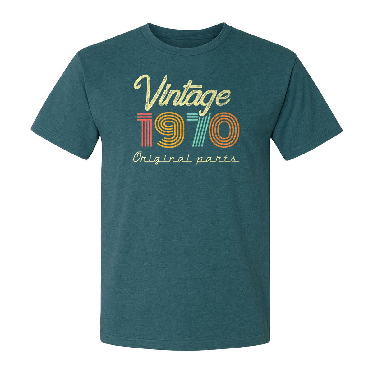 1970 Birthday T-Shirt, Vintage Original Parts Retro Birth Year Gift for Men and Women