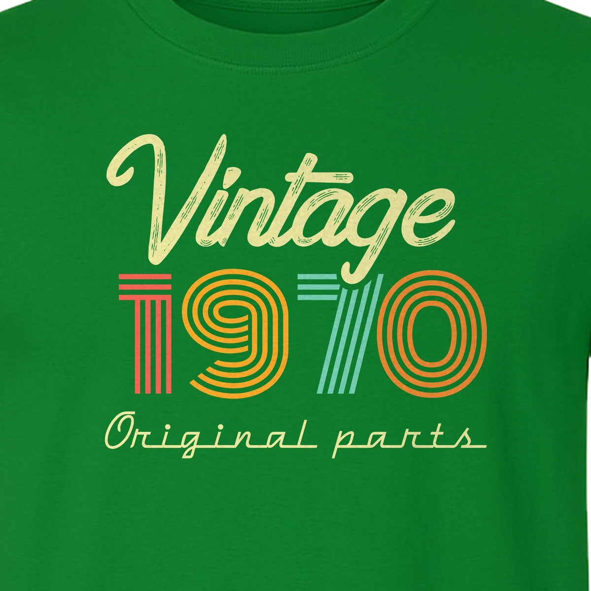 1970 Birthday T-Shirt, Vintage Original Parts Retro Birth Year Gift for Men and Women