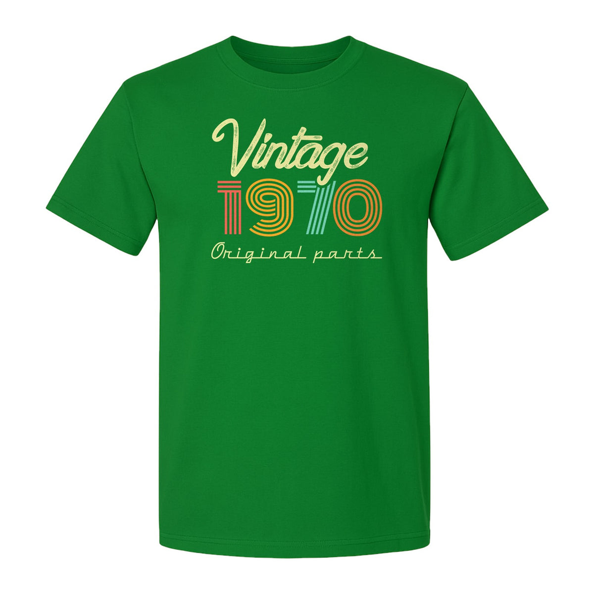 1970 Birthday T-Shirt, Vintage Original Parts Retro Birth Year Gift for Men and Women